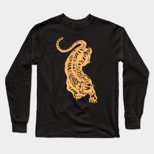 Roaring Strength: Japanese Tiger Long Sleeve T-Shirt
